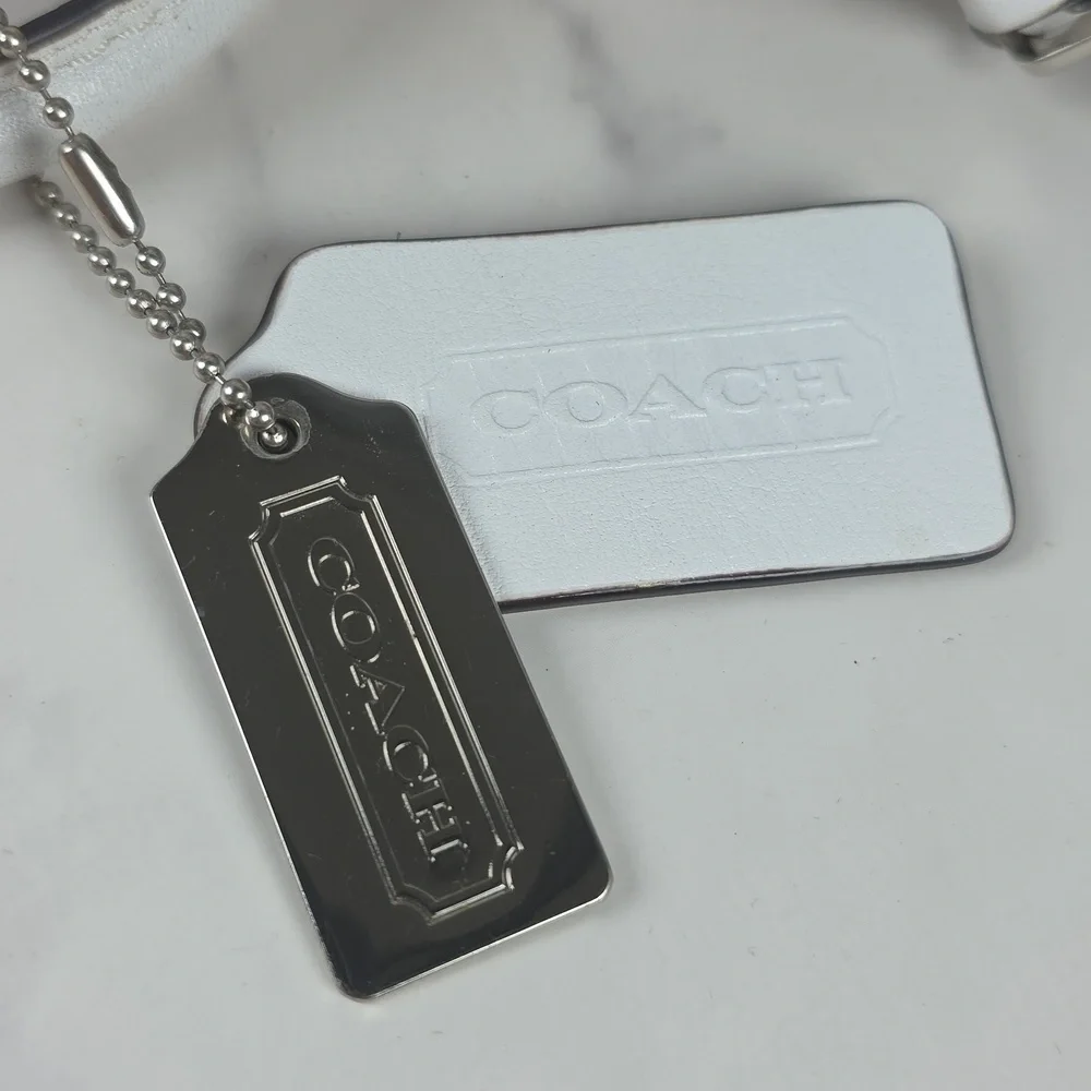 COACH BLEECKER MINI‎ CROSSBODY SHOULDER BAG RILEY CARRYALL MANDARIN WHITE PURSE